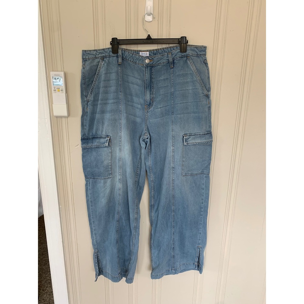 Light Blue Denim Cargo Pants